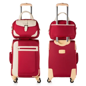 Fashion red 14 20 22 24 26inches oxford silk cloth travel luggage bags on universal wheels,high quality trolley luggage set 
Fashion red 14 20 22 24 26inches oxford silk cloth travel luggage bags on universal wheels,high quality trolley luggage set