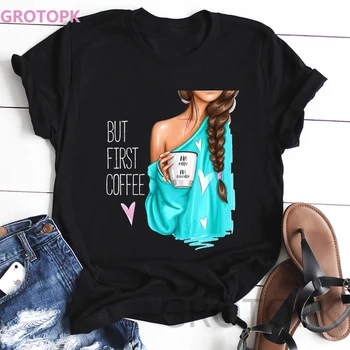 BUT FIRST COFFEE Female Black T-shirt New Arrival Funny T Shirts Women Streetwear Polyester Tee Shirt Plus Size Woman Clothes
BUT FIRST COFFEE Female Black T-shirt New Arrival Funny T Shirts Women Streetwear Polyester Tee Shirt Plus Size Woman Clothes
