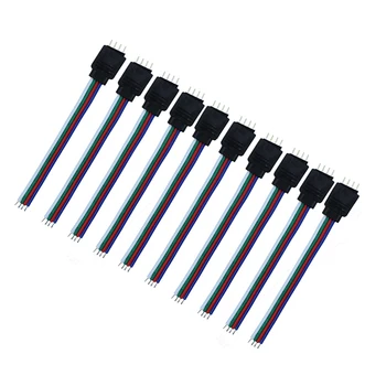 100pcs 4pin RGB led connector Extension Cable cord Wire with 4pin for SMD 5050 3528 RGB LED Strip light No Need Soldering
100pcs 4pin RGB led connector Extension Cable cord Wire with 4pin for SMD 5050 3528 RGB LED Strip light No Need Soldering
