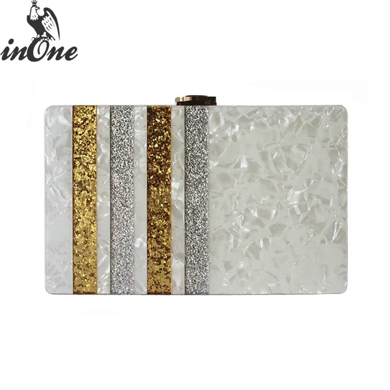 INONE Golden Silver Striped Wedding Bridal Party Evening Bag Acrylic Clutch Shoulder Crossbody Bags for Women 2019 Box Purse
INONE Golden Silver Striped Wedding Bridal Party Evening Bag Acrylic Clutch Shoulder Crossbody Bags for Women 2019 Box Purse
