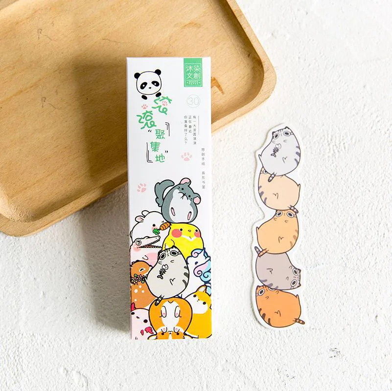 30 pcs/pack Fat Piggy Sheep Owl Flamingo Panda Hamster Crocodile Dinosaur Bookmark Mark of Page Decorative Stationery
30 pcs/pack Fat Piggy Sheep Owl Flamingo Panda Hamster Crocodile Dinosaur Bookmark Mark of Page Decorative Stationery