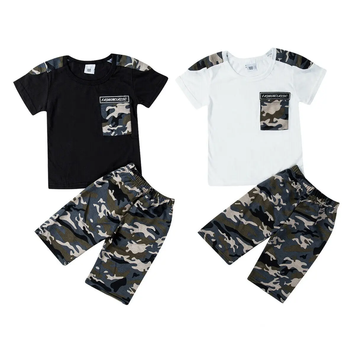 2PCS Toddler Kids Baby Boy Cotton Clothes Pocket T-shirt Short Sleeve Tops Camo Half Pants Outfits Clothes Set
2PCS Toddler Kids Baby Boy Cotton Clothes Pocket T-shirt Short Sleeve Tops Camo Half Pants Outfits Clothes Set