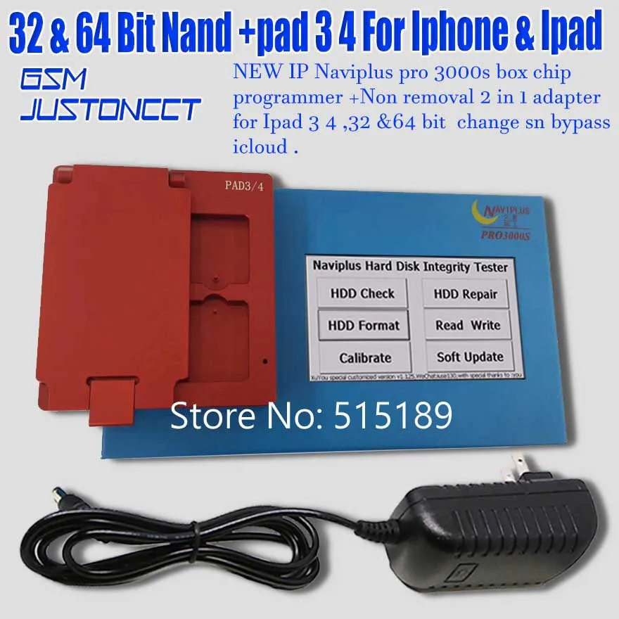 New IP BOX Pro 3000S NAND Flash Non-Removal Module Adapter For iPad 2 3 4 5 6 iPad Air 1 2 Naviplus Pro3000s NAND Repair Tool
New IP BOX Pro 3000S NAND Flash Non-Removal Module Adapter For iPad 2 3 4 5 6 iPad Air 1 2 Naviplus Pro3000s NAND Repair Tool