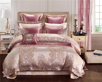 Cotton Satin Silk Luxury Bedding set Queen King size Duvet Bed cover Pink Silver Bed/Flat sheet Bed spread set juego de cama
Cotton Satin Silk Luxury Bedding set Queen King size Duvet Bed cover Pink Silver Bed/Flat sheet Bed spread set juego de cama
