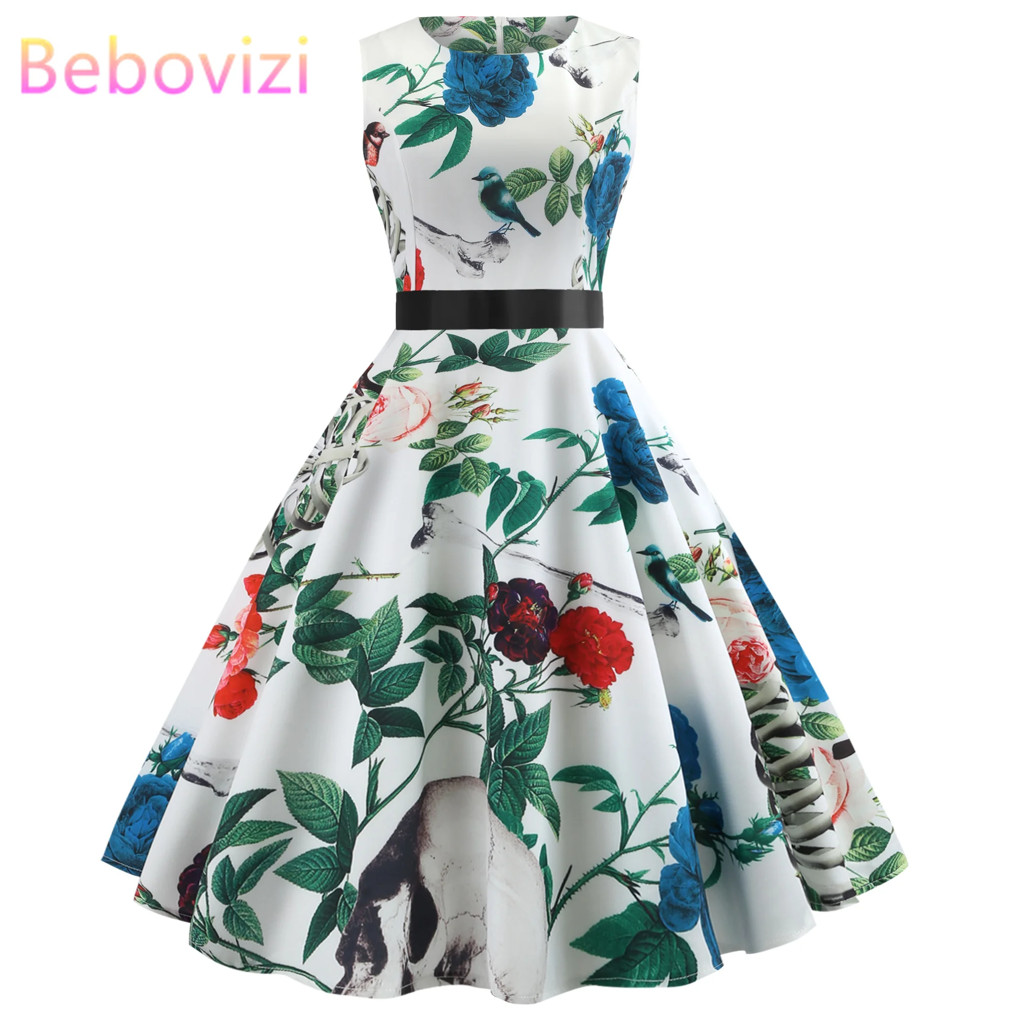 Bebovizi Fashion Women 2019 Hepburn 50s 60s Vintage Dresses Casual Elegant Sexy Party Vestidos Leaf Flower Print Bandage Dress
Bebovizi Fashion Women 2019 Hepburn 50s 60s Vintage Dresses Casual Elegant Sexy Party Vestidos Leaf Flower Print Bandage Dress