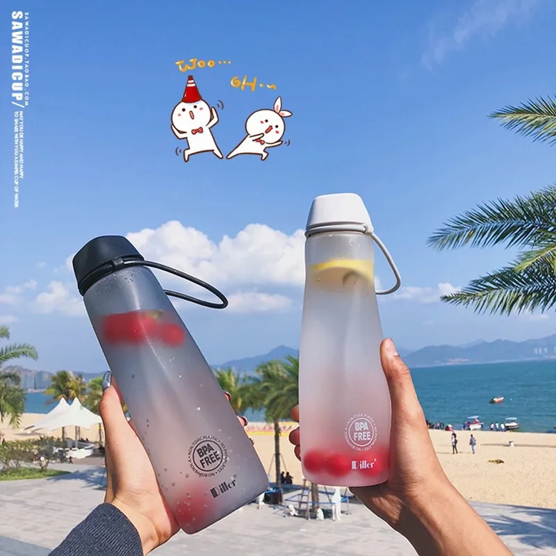 350/450/550ml Creative Frosted Water Bottle Plastic BPA Free Student Girl Drink Bottle Summer Leakproof Cool Drinkware Kettle
350/450/550ml Creative Frosted Water Bottle Plastic BPA Free Student Girl Drink Bottle Summer Leakproof Cool Drinkware Kettle