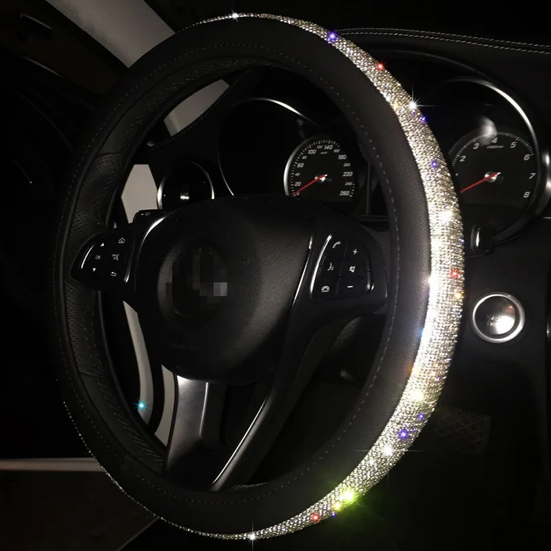 Car Luxurious crystal Steering wheel cover Auto Rhinestone steering wheel cover universal diamond car accessories for girl
Car Luxurious crystal Steering wheel cover Auto Rhinestone steering wheel cover universal diamond car accessories for girl