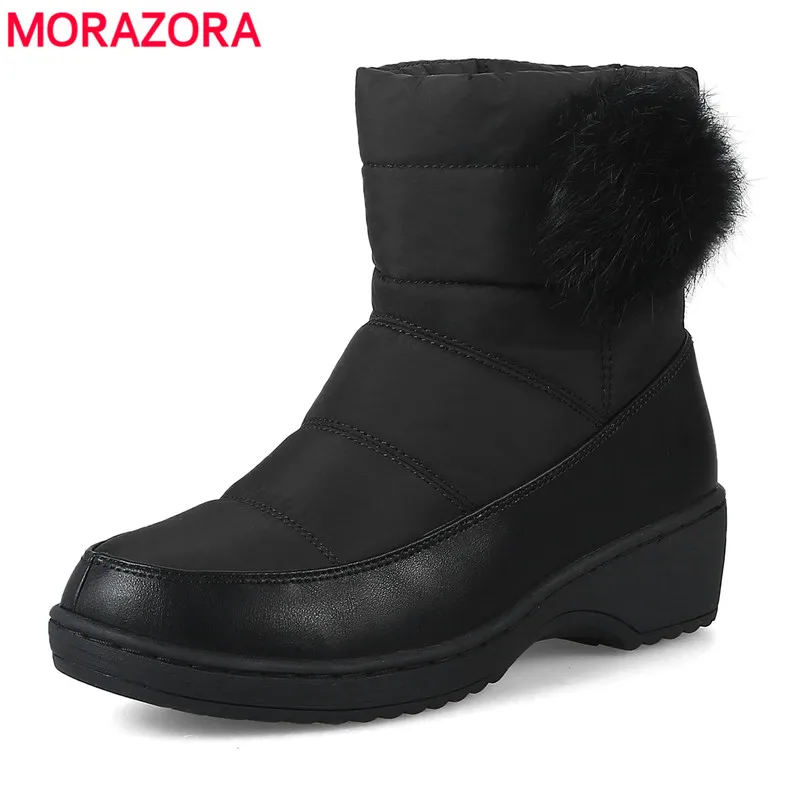 MORAZORA SIZE 35-44 New Fashion snow boots keep warm round toe ankle boots for women mid heel winter boots women shoes 
MORAZORA SIZE 35-44 New Fashion snow boots keep warm round toe ankle boots for women mid heel winter boots women shoes