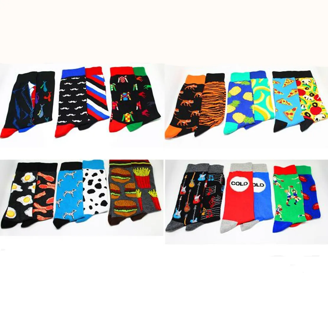Pizza pineapple stitching color socks banana fries fashion personalized novelty funny compression asymmetrical men cotton sock
Pizza pineapple stitching color socks banana fries fashion personalized novelty funny compression asymmetrical men cotton sock