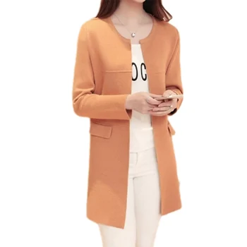 Autumn Winter Women Knitted Sweater Cardigan Female O-Neck Long Sleeve Knitted Tops Ladies Loose Sweater Coat With Pockets F440
Autumn Winter Women Knitted Sweater Cardigan Female O-Neck Long Sleeve Knitted Tops Ladies Loose Sweater Coat With Pockets F440