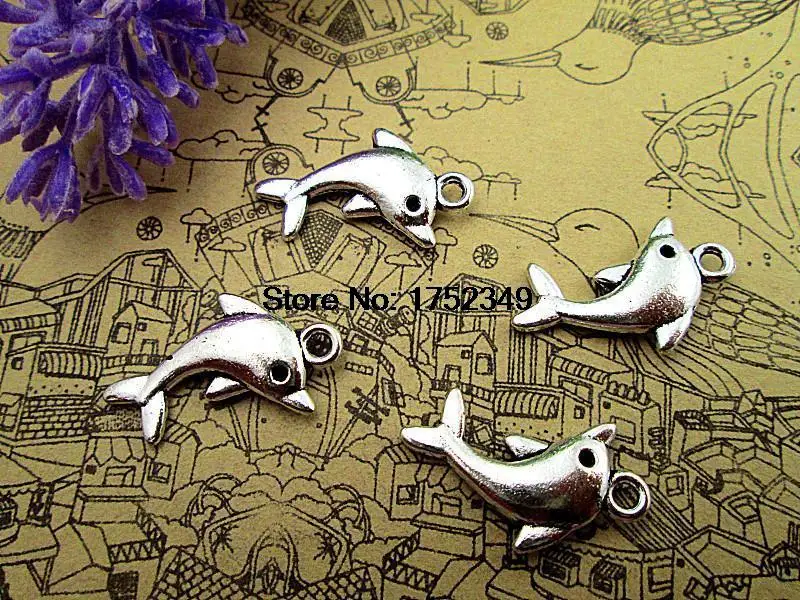 20pcs-- Dolphin Charms, Antique Tibetan Silver 2 sided Dolphin Charms pendants 5x 14 x 17mm
20pcs-- Dolphin Charms, Antique Tibetan Silver 2 sided Dolphin Charms pendants 5x 14 x 17mm