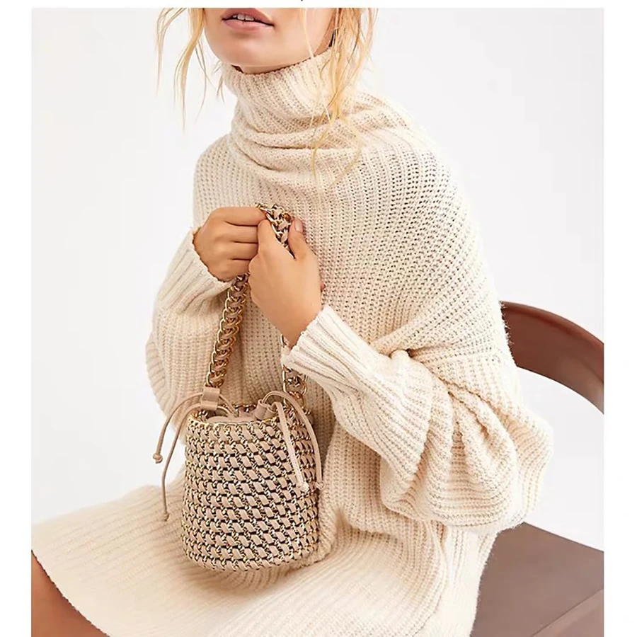 Fashion Weave Women Shoulder Bags Luxury Designer Leather Women Handbags Female Chain Bucket Bags Ladies Pu Hand Bags For Woman
Fashion Weave Women Shoulder Bags Luxury Designer Leather Women Handbags Female Chain Bucket Bags Ladies Pu Hand Bags For Woman