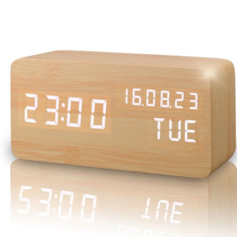 LED Cube Wooden Clock Voice Control Electronic Desk Table Clock LED Digital Watch Nixie no Radio For Kids Bedside Alarm Clock
LED Cube Wooden Clock Voice Control Electronic Desk Table Clock LED Digital Watch Nixie no Radio For Kids Bedside Alarm Clock