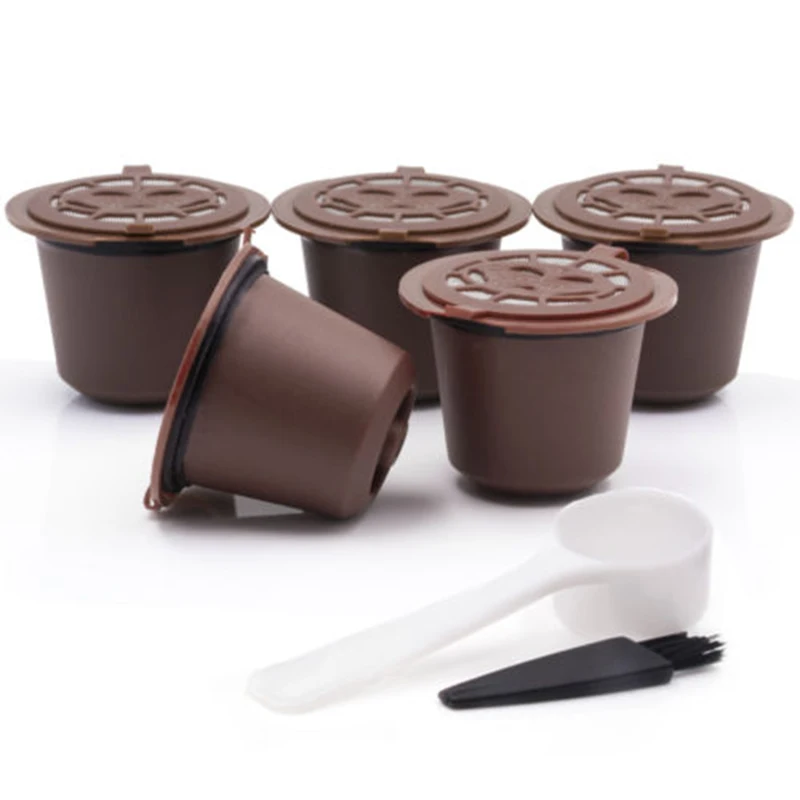 5*Coffee Capsule Pods Filters Stainless+1*Spoon+1*Brush For Nespresso Machines
5*Coffee Capsule Pods Filters Stainless+1*Spoon+1*Brush For Nespresso Machines