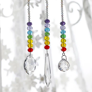 H&D Chandelier Crystals Prisms Rainbow Chakra Suncatcher with Beads Decorating Hanging Ornament,Set of 3
H&D Chandelier Crystals Prisms Rainbow Chakra Suncatcher with Beads Decorating Hanging Ornament,Set of 3