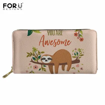 FORUDESIGNS Stylish Girls Wallet Funny Cartoon Animal Sloth Pattern Zipper Purse for Woman Brand Design Waterproof Card Holder
FORUDESIGNS Stylish Girls Wallet Funny Cartoon Animal Sloth Pattern Zipper Purse for Woman Brand Design Waterproof Card Holder