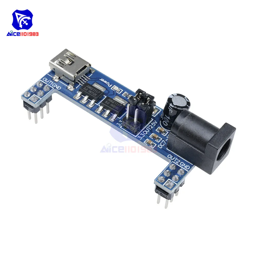 MB102 Breadboard Power Supply Module DC 3.3V 5V For Solderless Mini USB Power Supply Compatible Bread board MB-102 MB 102
MB102 Breadboard Power Supply Module DC 3.3V 5V For Solderless Mini USB Power Supply Compatible Bread board MB-102 MB 102