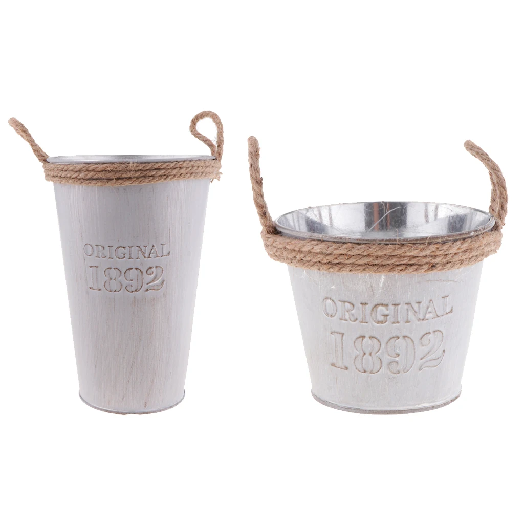 Garden Seeding Watering Container Can Case Plant Herb Flower Bucket Pot, Tabletop, Countertop Garden Deck Decor