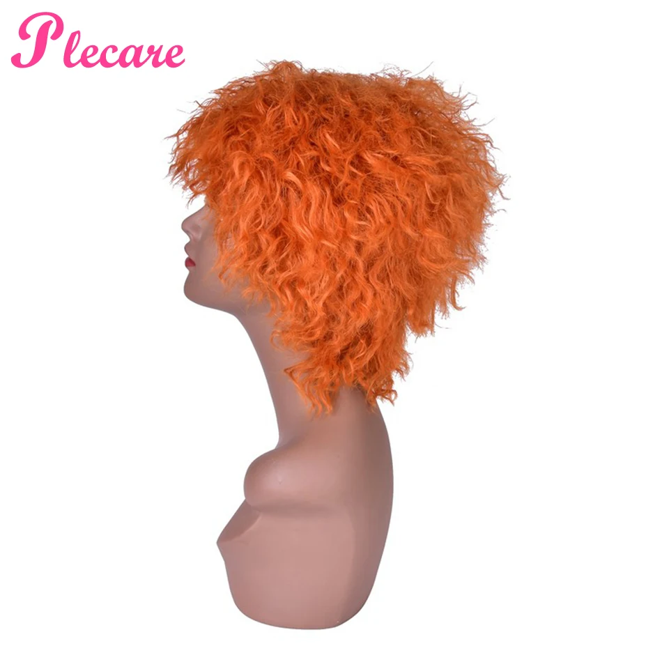 Короткий парик для косплея 10 дюймов синтетические парики цвет оранжевый