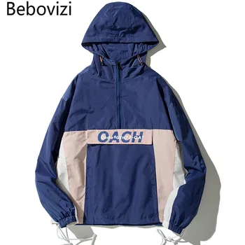 Bebovizi Brand High Quality Mens Clothing Color Block Pullover Track Jackets Fashion Hip Hop Windbreaker Hoodies Jacket Coats
Bebovizi Brand High Quality Mens Clothing Color Block Pullover Track Jackets Fashion Hip Hop Windbreaker Hoodies Jacket Coats