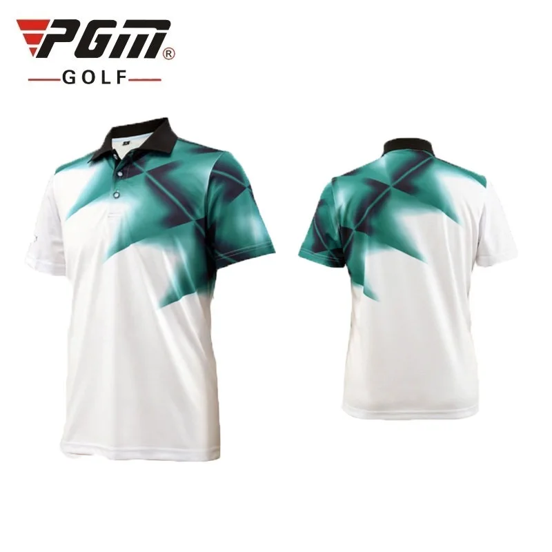 Pgm Мужская рубашка для гольфа цветные футболки тренировок спортивные рубашки с
