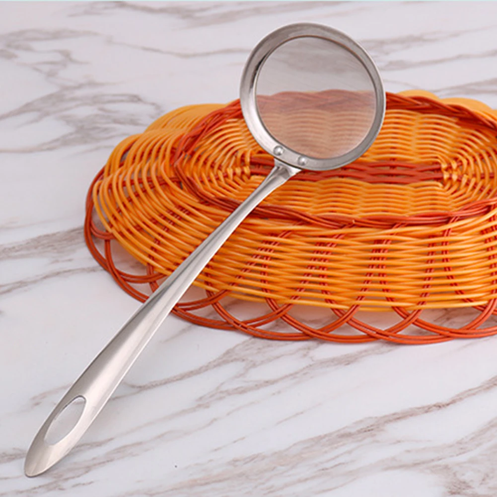 

S/M/L Size Fine Scoop Mesh Wire Oil Strainer Colander Spoon Strainer Flour Colander Sieve Sifter Kitchen Cooking Tool