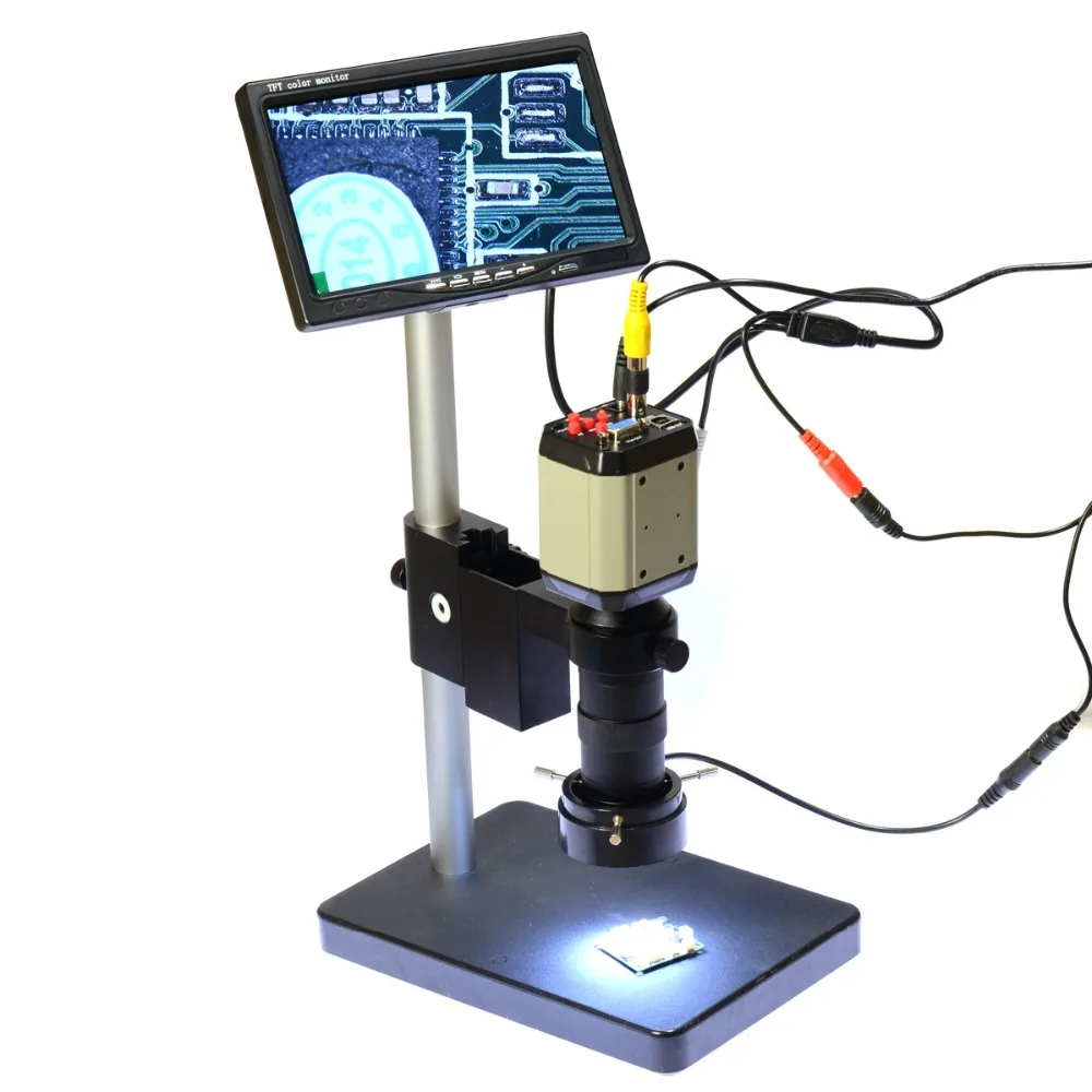 2MP Industry Digital Microscope Camera 7" LCD Monitor HD 2in1 Stand Holder 100X C-Mount Lens 40 LED Ring for PCB Mobile Repair
2MP Industry Digital Microscope Camera 7" LCD Monitor HD 2in1 Stand Holder 100X C-Mount Lens 40 LED Ring for PCB Mobile Repair
