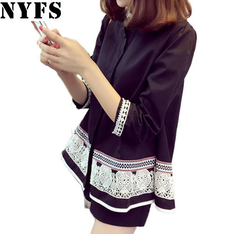 NYFS 2019 Spring Autumn Vintage Vhemise femme ethnic women blouses Fashion tunic shirt women lace embroidery large size M-4XL
NYFS 2019 Spring Autumn Vintage Vhemise femme ethnic women blouses Fashion tunic shirt women lace embroidery large size M-4XL