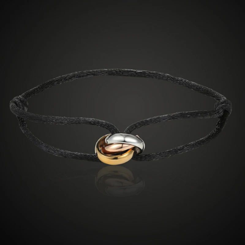 Zlxgirl high quality fashion Women stainless steel three round gold color bracelet and bangle silk string hand make bracelet
Zlxgirl high quality fashion Women stainless steel three round gold color bracelet and bangle silk string hand make bracelet