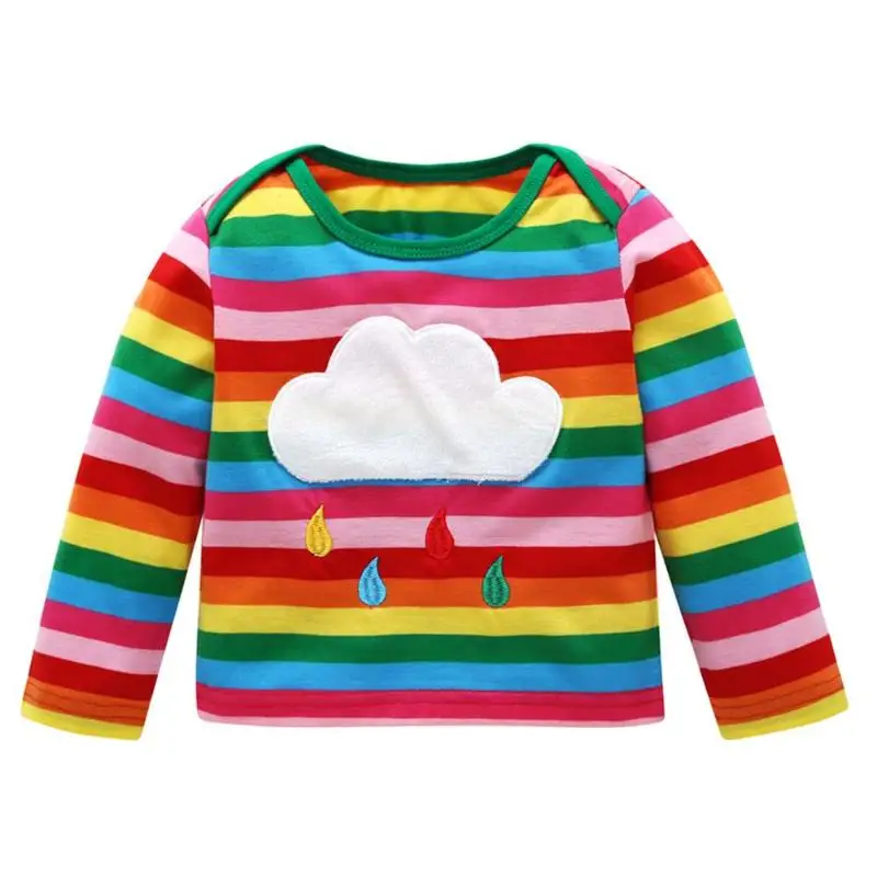 Cute Kids Boys Girls Long Sleeve T-shirt Rainbow Multi-color Stripe Cloud Print Tops Fashion Winter Warm Tops for Boys Girls
Cute Kids Boys Girls Long Sleeve T-shirt Rainbow Multi-color Stripe Cloud Print Tops Fashion Winter Warm Tops for Boys Girls