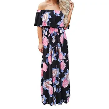 New Summer Women Sexy Off Shoulder Half Sleeve Maxi Long Dress Vintage Floral Print Layered Ruffles Beach Sundress Plus Size
New Summer Women Sexy Off Shoulder Half Sleeve Maxi Long Dress Vintage Floral Print Layered Ruffles Beach Sundress Plus Size