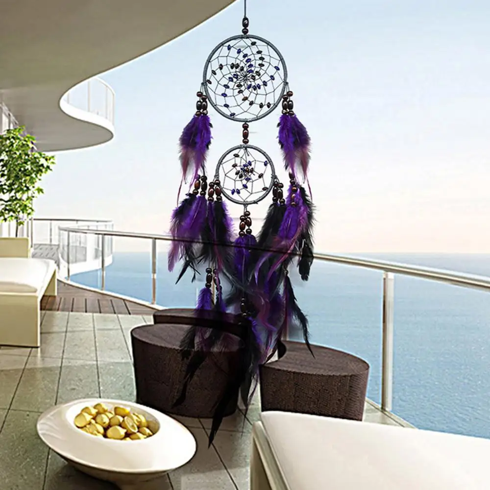 Purple Feather Crafts Dream Catcher Wind Chimes Handmade Indian Dreamcatcher Net for Wall Hanging Car Home Decoration Gift
Purple Feather Crafts Dream Catcher Wind Chimes Handmade Indian Dreamcatcher Net for Wall Hanging Car Home Decoration Gift