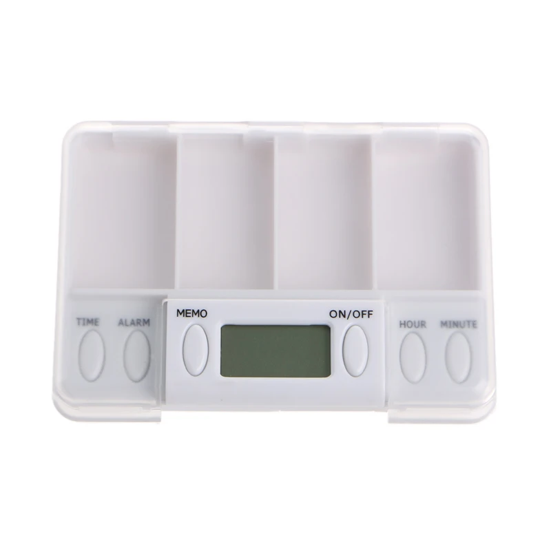 Portable Pills Reminder Medicine Alarm Timer Electronic Box Case Organizer 4 Grid Splitters 1Pc
Portable Pills Reminder Medicine Alarm Timer Electronic Box Case Organizer 4 Grid Splitters 1Pc