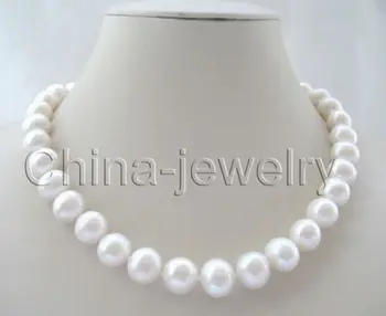 shipping> Beautiful 17" 12-14mm white round freshwater pearl necklace - GP clasp 6.07 lady's $ Jewelry Luxury Girls Wedding
shipping> Beautiful 17" 12-14mm white round freshwater pearl necklace - GP clasp 6.07 lady's $ Jewelry Luxury Girls Wedding