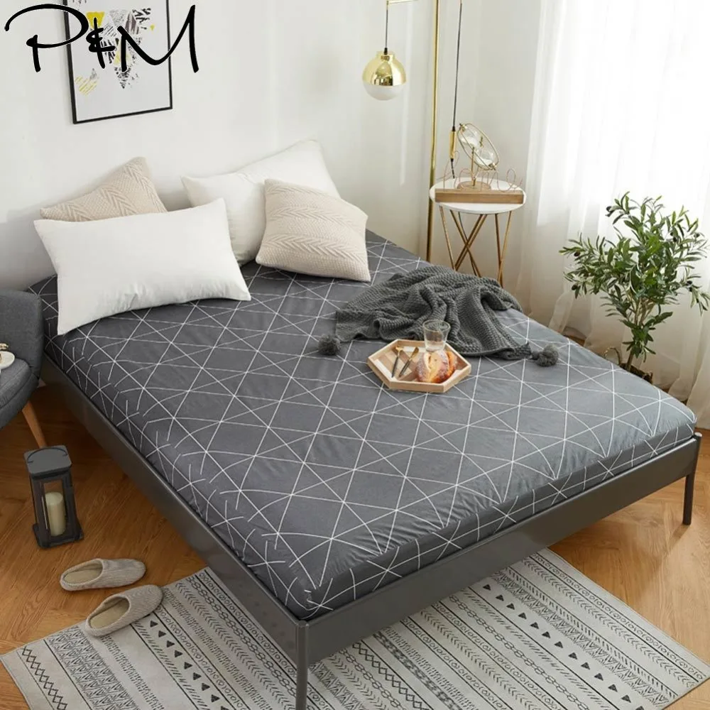 2019 White Lines Grey Water-proof Fitted Sheet(With Elastic Band) Bed Mattress Protective Cover Polyester Bed Sheet
2019 White Lines Grey Water-proof Fitted Sheet(With Elastic Band) Bed Mattress Protective Cover Polyester Bed Sheet