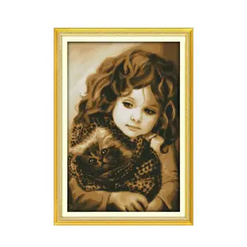 Girl and cat kit de punto de cruz DMC 14CT Tela Costura Bordado en punto de Cruz set DIY trabajo hecho a mano y 11CT
Girl and cat kit de punto de cruz DMC 14CT Tela Costura Bordado en punto de Cruz set DIY trabajo hecho a mano y 11CT