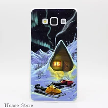 4090CA Winter Wonderland Transparent Hard Cover font b Case b font for Galaxy A3 A5 A7