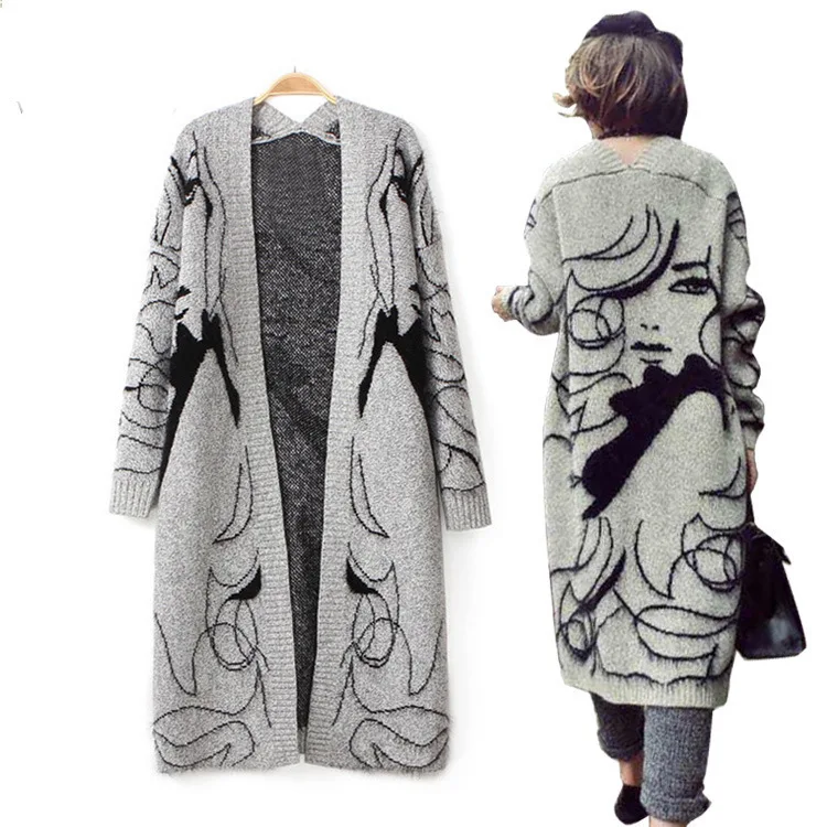 Abstract Women Long Cardigans Autumn Winter Open Stitch Poncho Knitting Sweater Cardigans V Neck Oversized Cardigan Jacket Coat
Abstract Women Long Cardigans Autumn Winter Open Stitch Poncho Knitting Sweater Cardigans V Neck Oversized Cardigan Jacket Coat