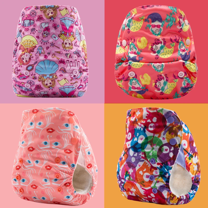 4PCS JinoBaby Cloth Diapers Baby Bamboo Couche Lavable 4PCS JinoBaby Cloth Diapers Baby Bamboo Couche Lavable
