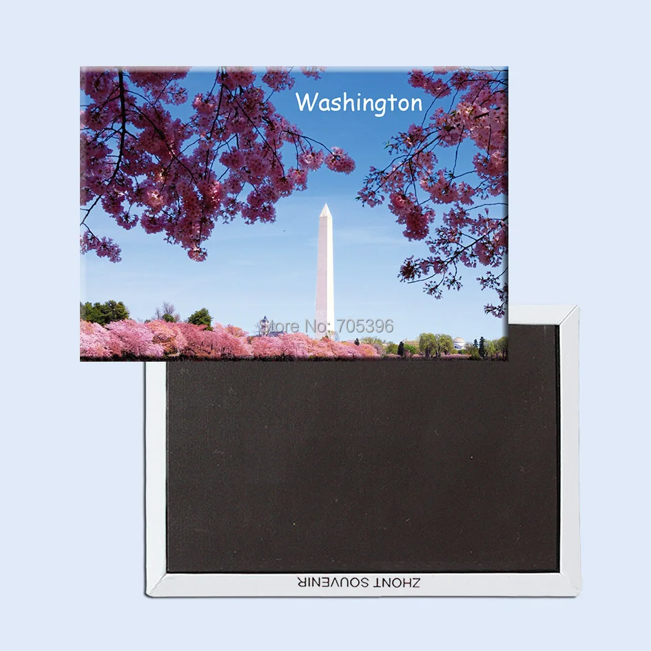

Tourist Refrigerator Magnets 78*54mm,Washington-Dc-Monument-Blossom Travel Rigid Fridge Magnets 20889
