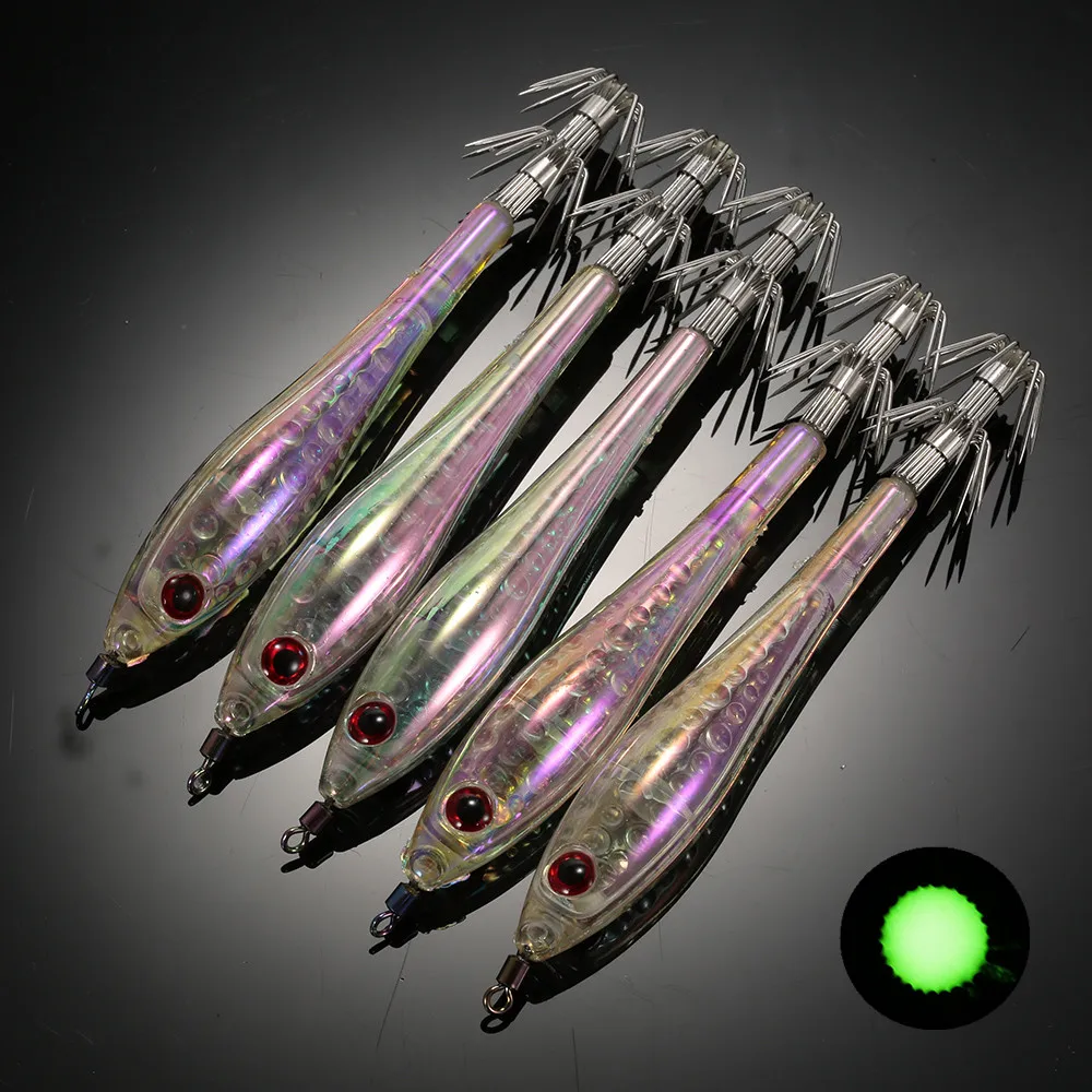 5pcs Luminous Squid Hook Umbrella Wood Shrimp Luminated Fishing Fluorescent Cuttlefish Fishhooks Sleeve Jig Fishing Lure Pesca
5pcs Luminous Squid Hook Umbrella Wood Shrimp Luminated Fishing Fluorescent Cuttlefish Fishhooks Sleeve Jig Fishing Lure Pesca