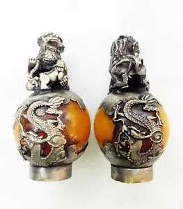 Tibet Silver Dragon Yellow Phoenix Ball Foo Fu Dog Guardion Lion Pair Statue wholesale factory BRASS Arts outlets
Tibet Silver Dragon Yellow Phoenix Ball Foo Fu Dog Guardion Lion Pair Statue wholesale factory BRASS Arts outlets