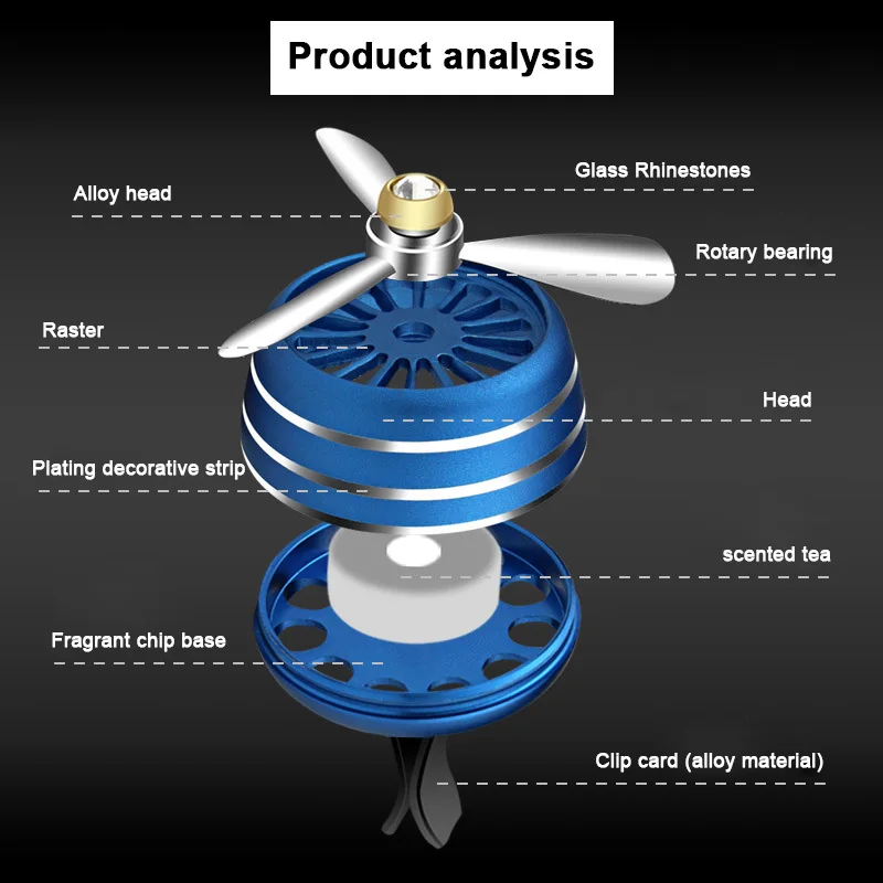 Perfumes Fragrance Smell Propeller Solid Ornament Outlet Vent Clip Aromatic Car Air Freshener M8617
Perfumes Fragrance Smell Propeller Solid Ornament Outlet Vent Clip Aromatic Car Air Freshener M8617