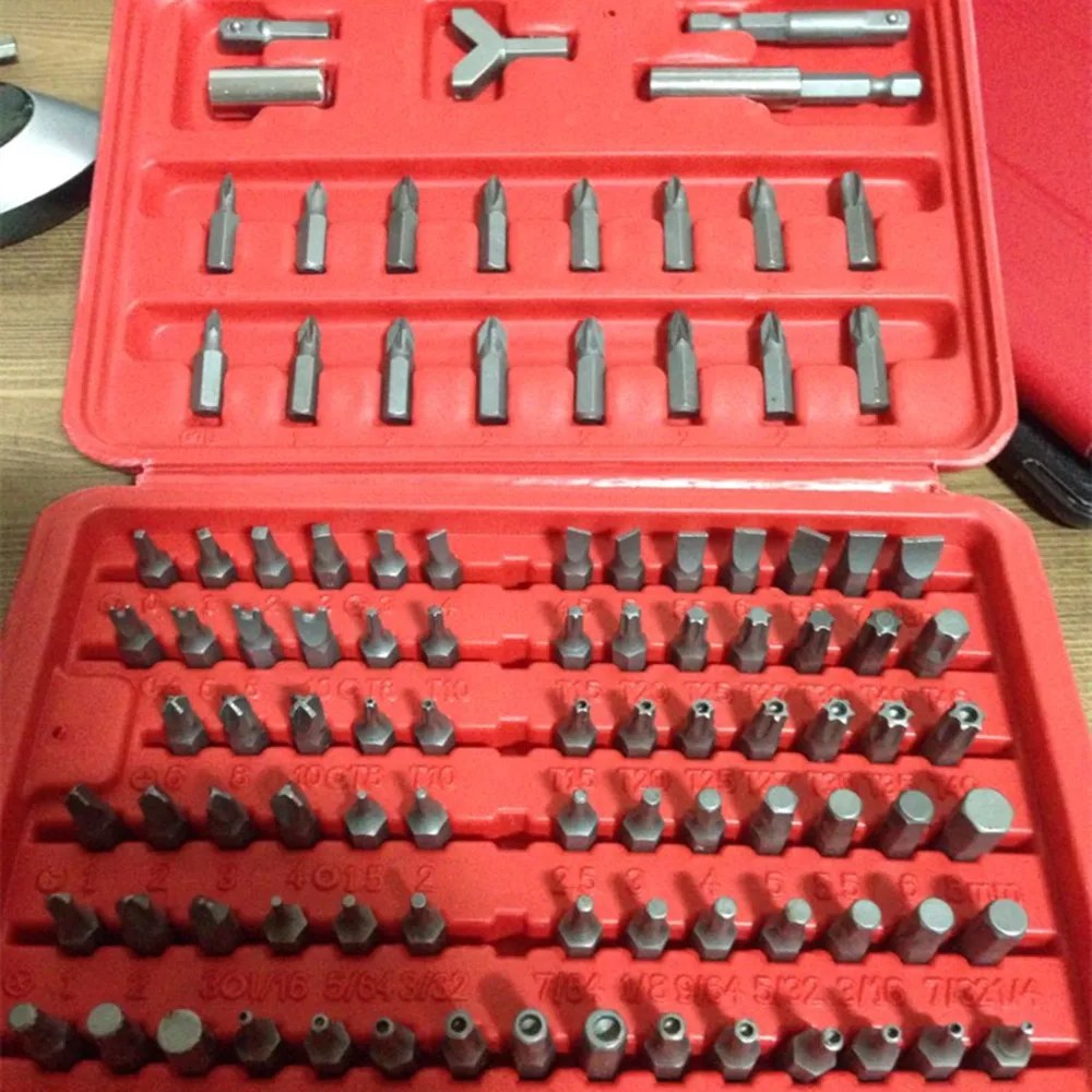 100pc Chrome Vanadium Security Screwdriver Tamperproof Torx Hex Bit Set Security Bit Set Metric & Sae Tamper Proof Star Hex Key
100pc Chrome Vanadium Security Screwdriver Tamperproof Torx Hex Bit Set Security Bit Set Metric & Sae Tamper Proof Star Hex Key
