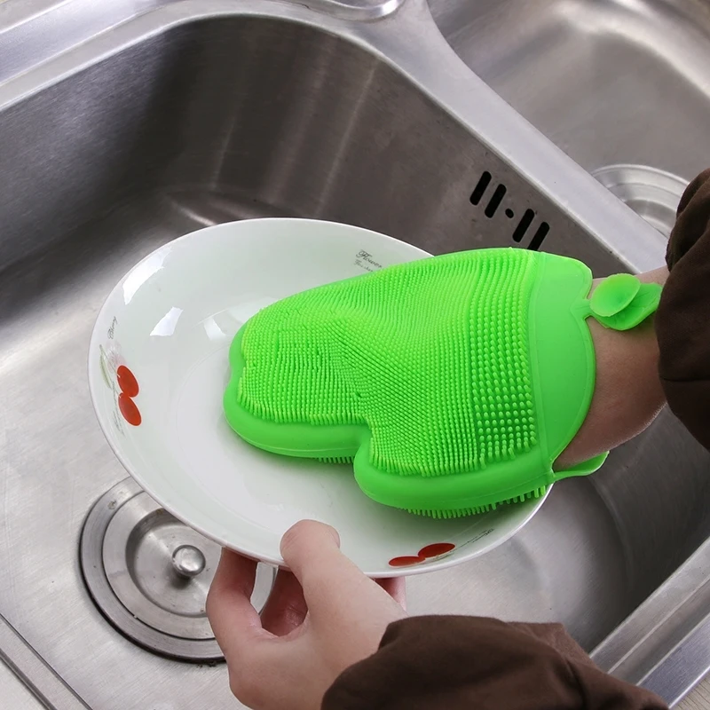 ZTSilicone щетка для мытья посуды бытовые щетки чаша металлическая Губка