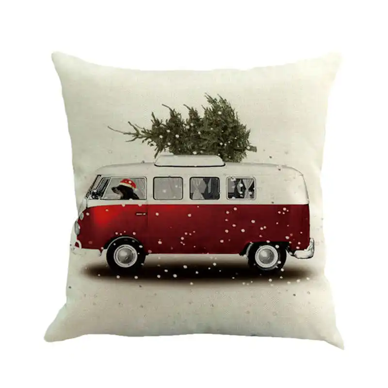 4PC Christmas pillow case 4545 cotton Cover Pillow Case Waist Throw Cushion Home pillow covers decorative #2n6 (5)