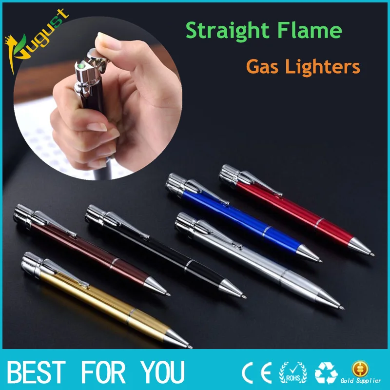 HONEST Ball Point Pen Shape Windproof Gas Lighters Adjustable Green Straight Flame Gas Jet Torch Cigar Lighter Gadgets For Men
HONEST Ball Point Pen Shape Windproof Gas Lighters Adjustable Green Straight Flame Gas Jet Torch Cigar Lighter Gadgets For Men