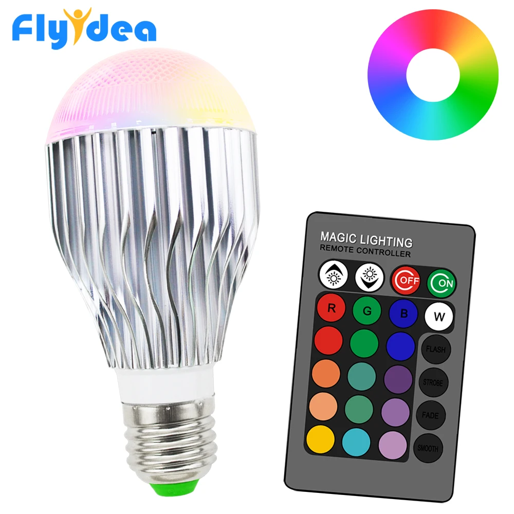 24key Colorful IR Remote Control holiday Dimmable Stage Light LED Night Light Lamp 10W E27 16 Color Magic 110V 220V
24key Colorful IR Remote Control holiday Dimmable Stage Light LED Night Light Lamp 10W E27 16 Color Magic 110V 220V