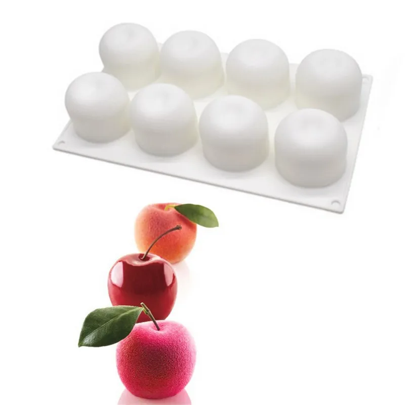 8 Holes For Apple Shape Silicone Mousse Mold Baking Form Cake French Dessert Decorating Tool Fondant Bakeware Muffin Mould
8 Holes For Apple Shape Silicone Mousse Mold Baking Form Cake French Dessert Decorating Tool Fondant Bakeware Muffin Mould