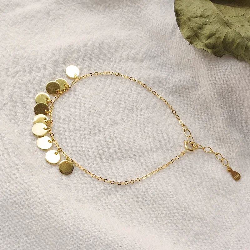 ABC S925 silver Simple 24K gold wafer Chapado en plata Pulsera de alta calidad joyer Regalo boda banquete Bracelet
ABC S925 silver Simple 24K gold wafer Chapado en plata Pulsera de alta calidad joyer Regalo boda banquete Bracelet